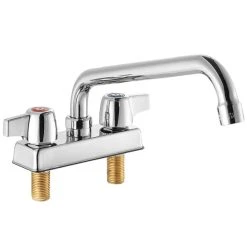Regency Plumbing & Hardware Regency Deck Mount Faucet With 10" Swing Spout And 4" Centers -T&S Brass Shop 2109372