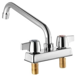 Regency Plumbing & Hardware Regency Deck Mount Faucet With 10" Swing Spout And 4" Centers -T&S Brass Shop 2109373