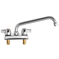 Regency Plumbing & Hardware Regency Deck Mount Faucet With 10" Swing Spout And 4" Centers -T&S Brass Shop 2109374