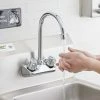 Regency Plumbing & Hardware Regency Wall Mount Handsink Faucet With 6" Swivel Gooseneck Spout And 4" Centers -T&S Brass Shop 2136413