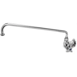 T&S Brass And Bronze Works T&S B-0211 Wall Mounted Single Hole Pantry Faucet With 12" Swing Nozzle And 4-Arm Handle