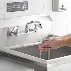 Regency Plumbing & Hardware Regency Wall Mount Faucet With 6" Swing Spout And 8" Centers