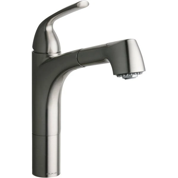 Elkay LKGT1041NK Gourmet Deck Mount Brushed Nickel Kitchen Faucet With Pull-Out Spray Head, Lever Handle, And Hi / Mid-Rise Base Options 3 Elkay LKGT1041NK Gourmet Deck Mount Brushed Nickel Kitchen Faucet With Pull-Out Spray Head, Lever Handle, And Hi / Mid-Rise Base Options
