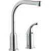 Elkay LKF413945RS Everyday Deck Mount Chrome Kitchen Faucet With Remote Lever Handle And Restricted Spout