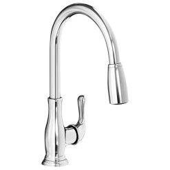 Elkay LKEC2041CR Explore Deck Mount Chrome Kitchen Faucet With Pull-Down Spray Head, Forward Lever Handle, And Deck Plate