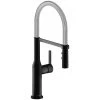 Elkay LKAV1061MBCR Avado Deck Mount Matte Black And Chrome Kitchen Faucet With Semi-Professional Spout And Lever Handle 2 Elkay LKAV1061MBCR Avado Deck Mount Matte Black And Chrome Kitchen Faucet With Semi-Professional Spout And Lever Handle -T&S Brass Shop 2165546
