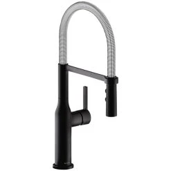 Elkay LKAV1061MBCR Avado Deck Mount Matte Black And Chrome Kitchen Faucet With Semi-Professional Spout And Lever Handle