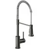 Elkay LKAV2061BKCR Avado Deck Mount Black And Chrome Kitchen Faucet With Semi-Professional Spout And Forward Lever Handle -T&S Brass Shop 2165547