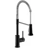 Elkay LKAV2061MBCR Avado Deck Mount Matte Black And Chrome Kitchen Faucet With Semi-Professional Spout And Forward Lever Handle -T&S Brass Shop 2165548
