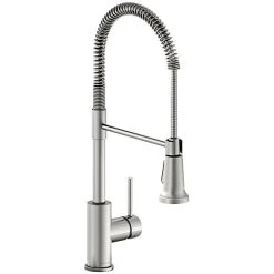 Elkay LKAV2061LS Avado Deck Mount Lustrous Steel Kitchen Faucet With Semi-Professional Spout And Forward Lever Handle