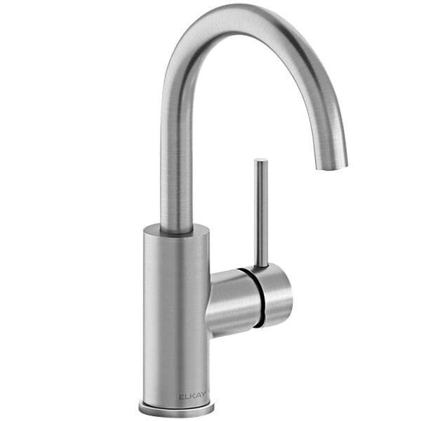 Elkay LKAV3021LS Avado Deck Mount Lustrous Steel Bar Faucet With 6 1/2" Gooseneck Spout And Lever Handle 3 Elkay LKAV3021LS Avado Deck Mount Lustrous Steel Bar Faucet With 6 1/2" Gooseneck Spout And Lever Handle