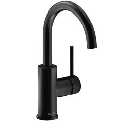 Elkay LKAV3021MB Avado Deck Mount Matte Black Bar Faucet With 6 1/2" Gooseneck Spout And Lever Handle