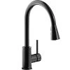 Elkay LKAV3031BK Avado Deck Mount Black Kitchen Faucet With Pull-Down Spray Head And Forward Lever Handle 2 Elkay LKAV3031BK Avado Deck Mount Black Kitchen Faucet With Pull-Down Spray Head And Forward Lever Handle -T&S Brass Shop 2165567