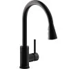 Elkay LKAV3031MB Avado Deck Mount Matte Black Kitchen Faucet With Pull-Down Spray Head And Forward Lever Handle -T&S Brass Shop 2165570
