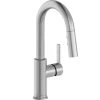 Elkay LKAV3032LS Avado Deck Mount Lustrous Steel Bar Faucet With Pull-Down Spray Head And Lever Handle