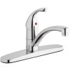 Elkay LK1000CR Everyday Deck Mount Chrome Kitchen Faucet With Lever Handle And Deck Plate -T&S Brass Shop 2165687