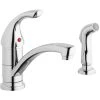 Elkay LK1501CR Everyday Deck Mount Chrome Kitchen Faucet With Lever Handle And Side Spray Head -T&S Brass Shop 2165690