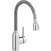 Elkay LK2500CR Pursuit Deck Mount Chrome Laundry / Utility Faucet With Flexible Spout And Forward Lever Handle -T&S Brass Shop 2165693