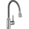 Elkay LK2500LS Pursuit Deck Mount Lustrous Steel Laundry / Utility Faucet With Flexible Spout And Forward Lever Handle -T&S Brass Shop 2165694