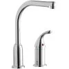 Elkay LK3000CR Everyday Deck Mount Chrome Kitchen Faucet With Remote Lever Handle, Restricted Spout, And Valve Connection -T&S Brass Shop 2165695