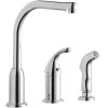 Elkay LK3001CR Everyday Deck Mount Chrome Kitchen Faucet With Remote Lever Handle And Side Spray Head -T&S Brass Shop 2165702