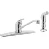 Elkay LK2478CR Everyday Deck Mount Chrome Kitchen Faucet With Lever Handle, Side Spray Head, And Three Hole Deck Plate