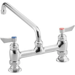 Waterloo Deck-Mounted Faucet With 8" Centers And 12" Swing Spout -T&S Brass Shop 2172190