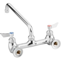 Waterloo Wall-Mounted Faucet With 8" Centers And 12" Swing Spout -T&S Brass Shop 2172193