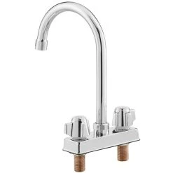 Regency Plumbing & Hardware Regency Deck Mount Faucet With 6" Swivel Gooseneck Spout And 4" Centers -T&S Brass Shop 2172197