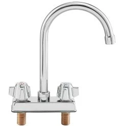 Regency Plumbing & Hardware Regency Deck Mount Faucet With 6" Swivel Gooseneck Spout And 4" Centers -T&S Brass Shop 2172198