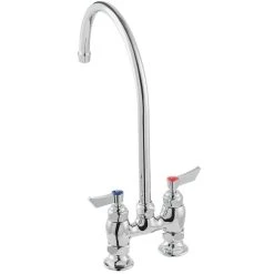 Waterloo Deck Mount Faucet With 10" Gooseneck Spout And 4" Centers -T&S Brass Shop 2182813