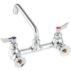 Waterloo Wall-Mounted Faucet With 8" Centers And 8" Swing Spout 7 Waterloo Wall-Mounted Faucet With 8" Centers And 8" Swing Spout -T&S Brass Shop 2182833