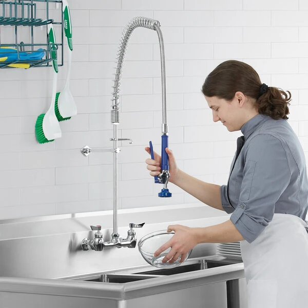 Waterloo 1.15 GPM Wall-Mounted Pre-Rinse Faucet With 8" Centers 3 Waterloo 1.15 GPM Wall-Mounted Pre-Rinse Faucet With 8" Centers
