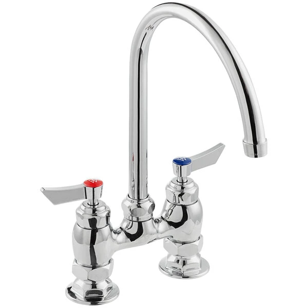 Waterloo Deck Mount Faucet With 8" Gooseneck Spout And 4" Centers 4 Waterloo Deck Mount Faucet With 8" Gooseneck Spout And 4" Centers - Image 2