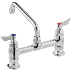Waterloo Deck-Mounted Faucet With 8" Centers And 8" Swing Nozzle -T&S Brass Shop 2183915