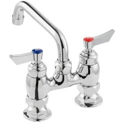 Waterloo Deck-Mounted Faucet With 4" Centers And 6" Swing Spout -T&S Brass Shop 2183919