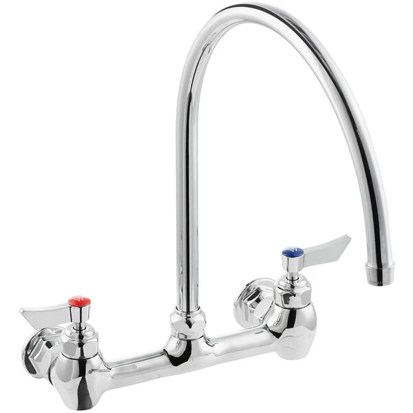 Waterloo Wall Mount Faucet With 12" Gooseneck Spout And 8" Centers 4 Waterloo Wall Mount Faucet With 12" Gooseneck Spout And 8" Centers - Image 2