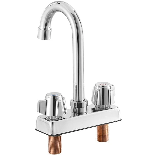 Regency Plumbing & Hardware Regency Deck Mount Faucet With 3 1/2" Swivel Gooseneck Spout And 4" Centers 5 Regency Plumbing & Hardware Regency Deck Mount Faucet With 3 1/2" Swivel Gooseneck Spout And 4" Centers - Image 3