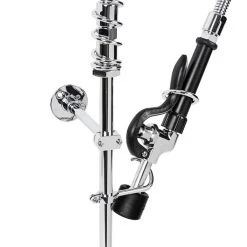 T&S Brass And Bronze Works Equip By T&S 5PR-8W12-C Wall Mounted 35 11/16" High Pre-Rinse Faucet With 8" Adjustable Centers, 1.2 GPM Spray Valve, 44" Hose, 12" Add-On Faucet, And 6" Wall Bracket -T&S Brass Shop 2190667