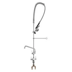 Regency Plumbing & Hardware Regency 1.15 GPM Deck Mount Pre-Rinse Faucet With 12" Add-On Faucet And Single Base -T&S Brass Shop 2192939