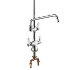 Regency Plumbing & Hardware Regency 1.15 GPM Deck Mount Pre-Rinse Faucet With 12" Add-On Faucet And Single Base -T&S Brass Shop 2192940