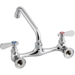 Regency Plumbing & Hardware Regency Wall Mount Faucet With 8" Swing Spout, 8" Centers, And Install Kit -T&S Brass Shop 2214080