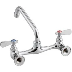 Regency Plumbing & Hardware Regency Wall Mount Faucet With 8" Swing Spout And 8" Centers -T&S Brass Shop 2214082