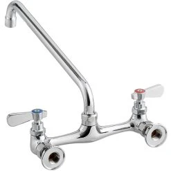 Regency Plumbing & Hardware Regency Wall Mount Faucet With 14" Swing Spout, 8" Centers, And Install Kit 10 Regency Plumbing & Hardware Regency Wall Mount Faucet With 14" Swing Spout, 8" Centers, And Install Kit -T&S Brass Shop 2214221