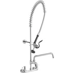 T&S Brass And Bronze Works Equip By T&S 5PR-8W14 Wall Mounted 35 3/4" High Pre-Rinse Faucet With 8" Adjustable Centers, 44" Hose, 14" Add-On Faucet, And 6" Wall Bracket 8 T&S Brass And Bronze Works Equip By T&S 5PR-8W14 Wall Mounted 35 3/4" High Pre-Rinse Faucet With 8" Adjustable Centers, 44" Hose, 14" Add-On Faucet, And 6" Wall Bracket -T&S Brass Shop 2214770