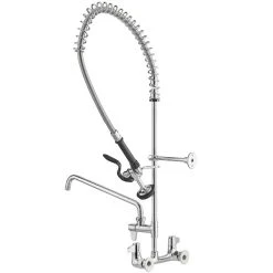 T&S Brass And Bronze Works Equip By T&S 5PR-8W14 Wall Mounted 35 3/4" High Pre-Rinse Faucet With 8" Adjustable Centers, 44" Hose, 14" Add-On Faucet, And 6" Wall Bracket 9 T&S Brass And Bronze Works Equip By T&S 5PR-8W14 Wall Mounted 35 3/4" High Pre-Rinse Faucet With 8" Adjustable Centers, 44" Hose, 14" Add-On Faucet, And 6" Wall Bracket -T&S Brass Shop 2214771