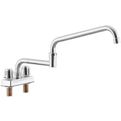Regency Plumbing & Hardware Regency Deck Mount Faucet With 18" Double-Jointed Spout And 4" Centers -T&S Brass Shop 2242564