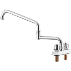 Regency Plumbing & Hardware Regency Deck Mount Faucet With 18" Double-Jointed Spout And 4" Centers -T&S Brass Shop 2242565