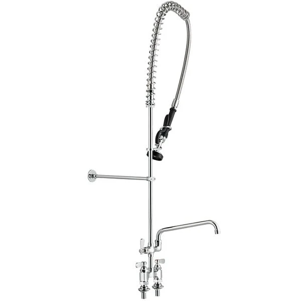 Regency Plumbing & Hardware Regency 1.15 GPM Deck Mount Pre-Rinse Faucet With 12" Add-On Faucet And 4" Centers 4 Regency Plumbing & Hardware Regency 1.15 GPM Deck Mount Pre-Rinse Faucet With 12" Add-On Faucet And 4" Centers - Image 2