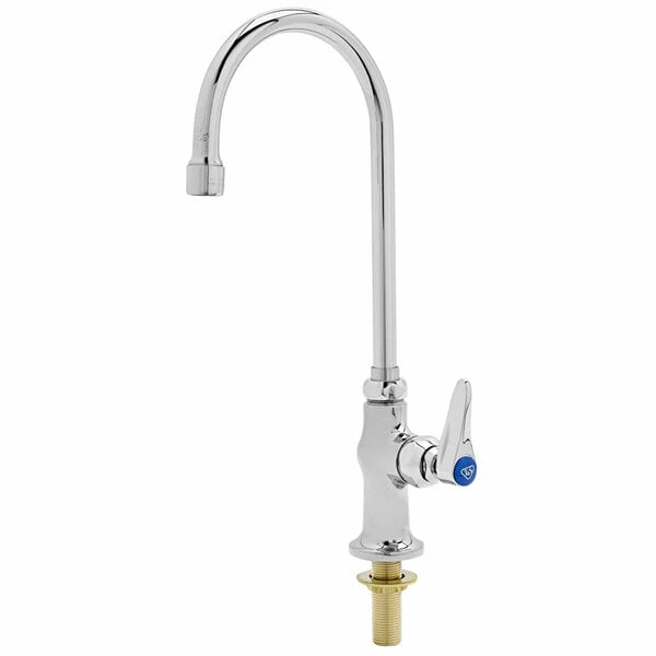T&S Brass And Bronze Works T&S B-0305-QT-WS Single Pantry Deck Mount Faucet With Eterna Cartridge - 5 9/16" Gooseneck Spout 3 T&S Brass And Bronze Works T&S B-0305-QT-WS Single Pantry Deck Mount Faucet With Eterna Cartridge - 5 9/16" Gooseneck Spout